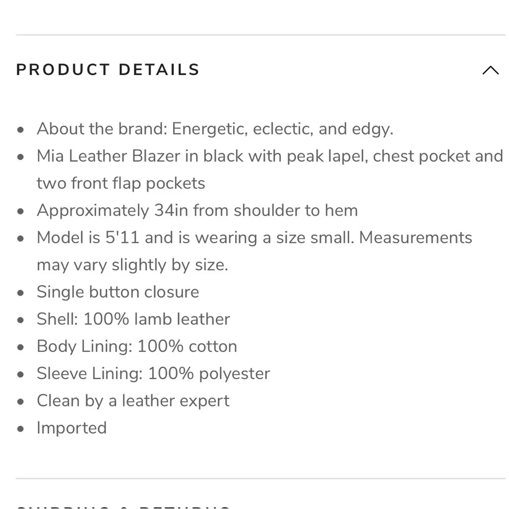 NWT WALTER BAKER MIA LEATHER BLAZER🌸 - Picture 4 of 4